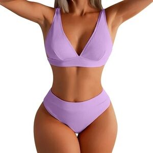 Boohoo Lilac Bikini Set
